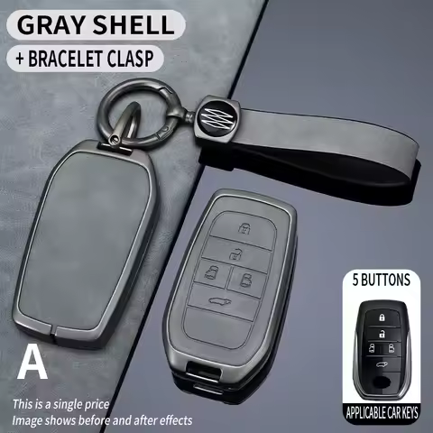 Zinc Alloy Car Smart Remote Protector Car Key Case Cover Styling Accessories For Toyota Vellfire Alp