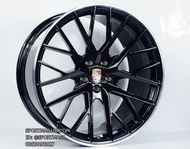 ล้อแม็กเบาสุดFORGED Porshe D215018 5รู112 ดำขอบเงา ET26-19 F9 R20-21นิ้ว(21365)