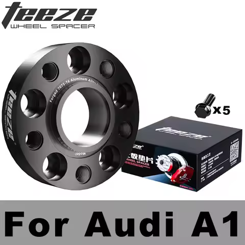 Teeze For Audi A1 PCD 5X100 CB 57.1 M14X1.5 Forged Aluminum Black Wheel Spacers Hub Adapter 1Piece