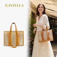 CISTELLA - Lyra Rattan Bag Women's Bag Leather Rattan Bag Aesthetic Tote Bag Women's Handbag Women's