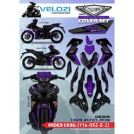 VELOZI YAMAHA Y16 Y16ZR (NOT ABS) ENERGY-(RXZ) PURPLE BLACK BODY COVER SET -STICKER TANAM