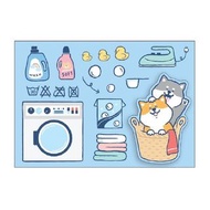 台灣柴犬彈彈萬用卡 多謝卡 - 冼衣機篇