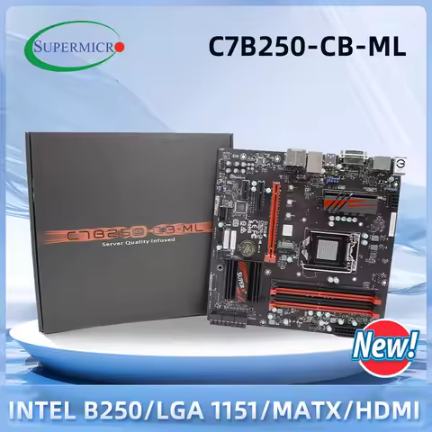 SUPERMICRO B250 B250M Motherboard C7B250-CB-ML Motherboard LGA 1151 support 6300 7100 7400 6700 7700