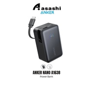 Anker Nano A1638 Power Bank ( Power Bank (10K, 45W, Built-In USB-C,Smart Display) - Black/White