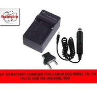 LP-E8  Battery Charger for Canon EOS Rebel T2i, T3i, T4i, T5i, EOS 550,600,650D,700D