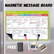 A3 Magnetic Whiteboard Dry Erase Calendar Set Whiteboard Weekly Planner for Refrigerator Fridge Kitc