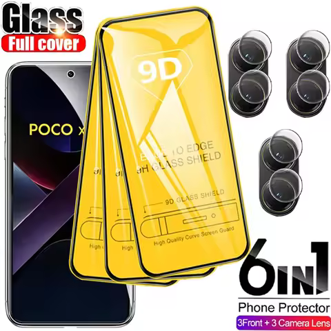 6in1 Screen Protector For POCO X7 X6 X5 X4 X3 Pro NFC GT Lens Protecte For POCO F7 Ultra M7 F6 F5 M6