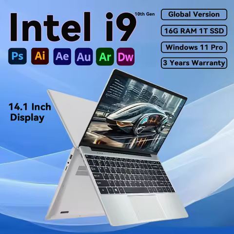 Intel Core i9-10980hk 14.1” Gaming i9 Laptop Windows 11 16GB RAM 1/2TB M.2 SSD Laptops 4K HD Gaming 
