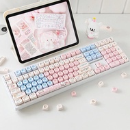 Wireless Mechanical Keyboard 108-Key Wired Bluetooth Girl Office Game Cute Mahjong Mute Laptop Compu