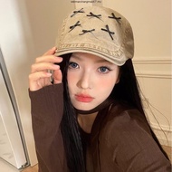 Korean Style Bowknot y2k Forward Hat Female Spring Fashion All-Match Casual Face Small Newsboy Peake