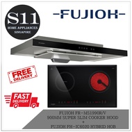 FUJIOH FR-MS1990R/V  900MM SUPER SLIM COOKER HOOD  +  FUJIOH FH-IC6020 HYBRID HOB BUNDLE DEAL