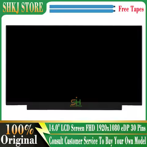14" For Lenovo ThinkPad T490 T490s T495 T495s P43s Laptop LCD Screen LP140WFH-SPD1 NV140FHM-N48 B140