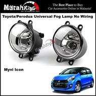 2X Perodua Myvi Icon Fog Lamp Toyota Spotlight Universal Fog Lamp OEM Replacement Spare Part Clear B