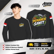 Long Sleeve T-Shirt Palm Oil Farmers Version V1 A4 Distro Shirt by Arsakha Clothing