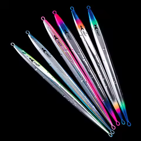 ECOODA Double Fall Jigging Lure Offshore Long-shaped Jig Lure Boat Casting Speed-jigging Metal Lure 