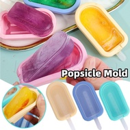 Ice Cream Mold - DIY Ice Creams Ice-lolly Maker Tools - Homemade Popsicle Tray - Ice Cream Mold with Cover - Food Grade, Silicone, Lovely - for Making Ice Cream