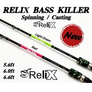 Relix Bass Killer Rod 5.6ft 6.0ft 6.6ft (2pcs) Spinning / BC Rod
