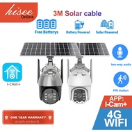 4G LTE SIM Card / WIFI - Free Batteries - I-CAM+ APP Solar Camera 5MP Outdoor Wireless PTZ IP CCTV C