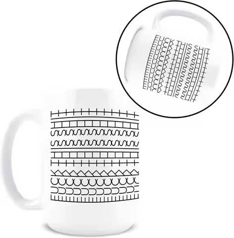 Hidden Message Coffee Mugs for Fathers Day, 15 Oz Ceramic Cup, Funny Fathers Day Mugs for Dad