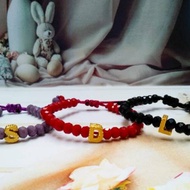 Custom bracelet with letter charm/initial name
