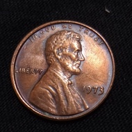 Uang Koin Lincoln Cent  USA 1973