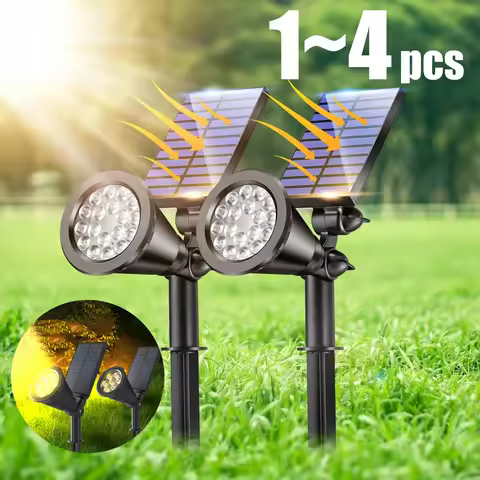 1-4PCS 9LED Solar LED Light Outdoor RGB Solar Spotlight Solar Garden Light Outdoor IP65 Waterproof S