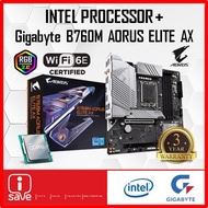 Gigabyte B760M AORUS ELITE AX DDR4 B760 LGA1700 + Intel 12TH GEN / 13TH GEN CORE I3 / I5 / I7 / I9 C