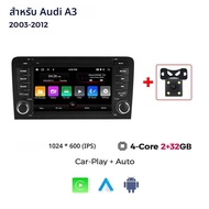 MEKEDE 2 + 32G CarPlay สําหรับ Audi A3 8P 2003-2011 S3 RS3 Sportback Android รถวิทยุสเตอริโอ 7 นิ้วห