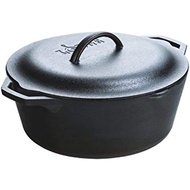 Lodge L10DOL3 7 Quart / 12.25 Inch (6.62ℓ/31.12cm) Seasoned Cast Iron Dutch Oven, Made in Tennessee, USA