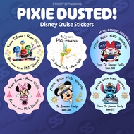 Disney Cruise Door Stickers Personalized | Pixie Dusted Cruise Stickers | Custom Stickers for Cruise