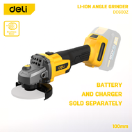 DELI Cordless Li-ion Angle Grinder with High Speed Control (20V / 100mm / M10 / Brushless) DC600Z / 