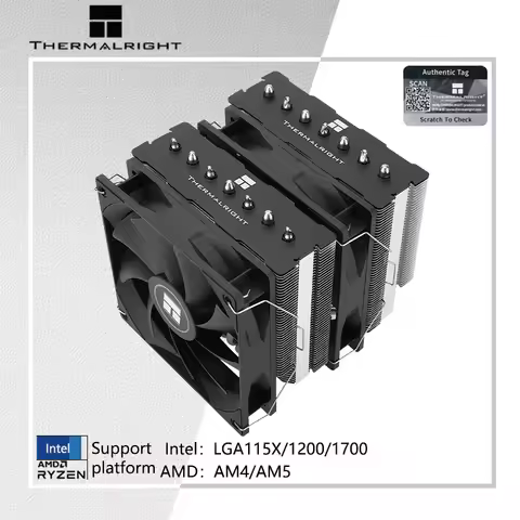 Thermalright PS120 SE Dual Towers Double Fans CPU Cooler 7Heat Pipes PC Air Radiator Heatsink Intel 