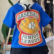 COBAN BASEBALL GREEN T-SHIRT Loose Form 100% Cotton 2C, Thick, sweat absorbent