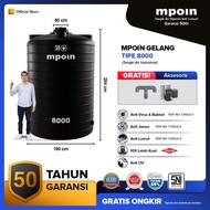 Tangki Air MPOIN Wave 5300 8000 10000 Liter Tandon Toren Industri Besar Anti Lumut Garansi 50Th