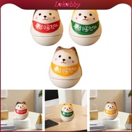 [Lohobby] Porcelain DOG SHIBA Inu Daruma Table Table Table Adorable Table Table Household Accessorie
