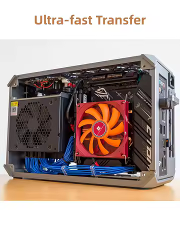 PCIE 5.0 riser cable | RTX5090 RTX5080 RX8900 gpu Ready | PCIE 5.0x16 128GB/s Speed | PCIE 4.0 compa