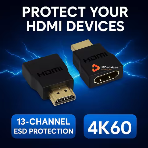 4K60 18Gbps HDMI 2.0b Protector Adapter 4:4:4 ESD & Anti-Spark Guard for TV Projector Game Console P
