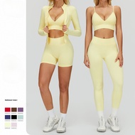 2 Piece Set Yoga Suit Fitness Wear Outdoor Running Sports Suit Yoga Top Yoga Pants