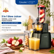【Giselle 3-in-1 Big Mouth Cold Press Slow Juicer】Fruit & Vegetable Extractor / Soy Milk / Cendol Mak