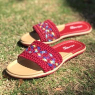 [ BUY 1 GET 1 ] Safira Maroon JOLIE ASHLEY Children's Flat Sandals
