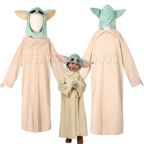 Anime game Mandalorian Yoda Baby stage performance cosplay costume alien costume Halloween Easter dr
