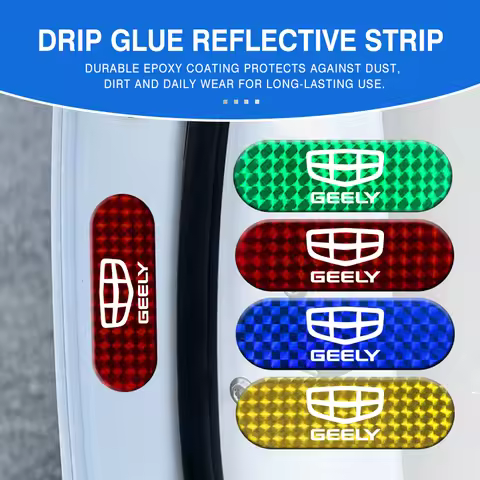 Car Reflective Sticker Strip Safety Warning Reflective Tape Auto Stickers For Geely Geometry C Tugel