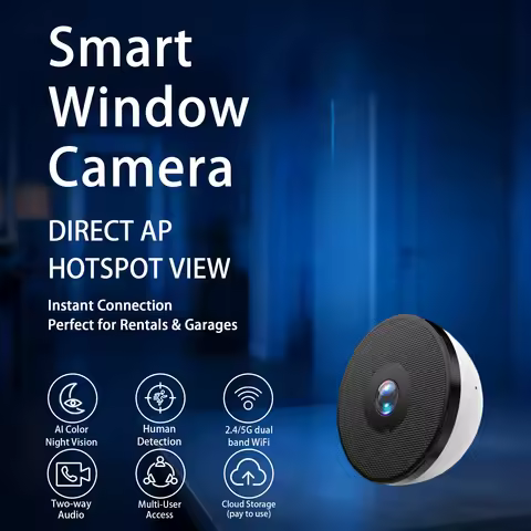 BoyKeep 2.4G & 5G WiFi Window Camera,A Sleek and Reliable Companion for Your Home Security Needs, Fe