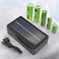 18650 Solar Battery Charger 2 Slot Battery Charger Powerbank Case Lithium Battery Charging Bank Shel