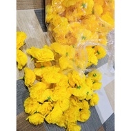 Marigold (Yellow) 1 Bag Contains 50 Flowers Fake Cloth