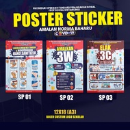 POSTER STICKER SOP COVID 19 SEKOLAH SAIZ 12X18 INCI