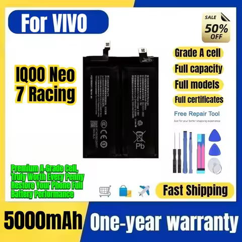 B-Y5 for VIVO IQOO Neo 7 Racing Phone Battery 0 Cycle High Quality Capacity Battery Replacement Bate