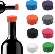 8 Pack Silicone Wine Stoppers for Wine Bottles, Creative Beer Wine Bottle Caps, Resuable Airtight Wine Saver Beverages Hat Sealer Cover Wine Accessories Creative Gift For Wine Lovers