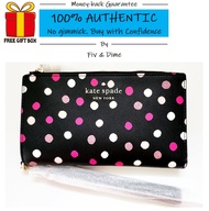 Kate Spade Glimmer Dot Print / Hearts Staci Phone Holder Wallet Wristlet Multifunctional with detachable strap (Comes with Kate Spade Gift Box)