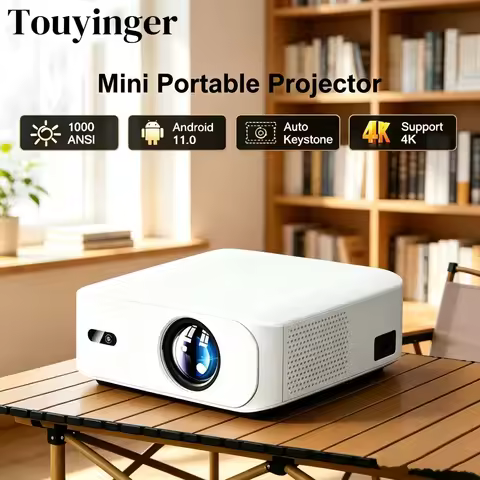 Touyinger L9W Ultra Portable 4K Mini Projector 1000 ANSI ,Full HD Cinema-Grade Video Projector with 